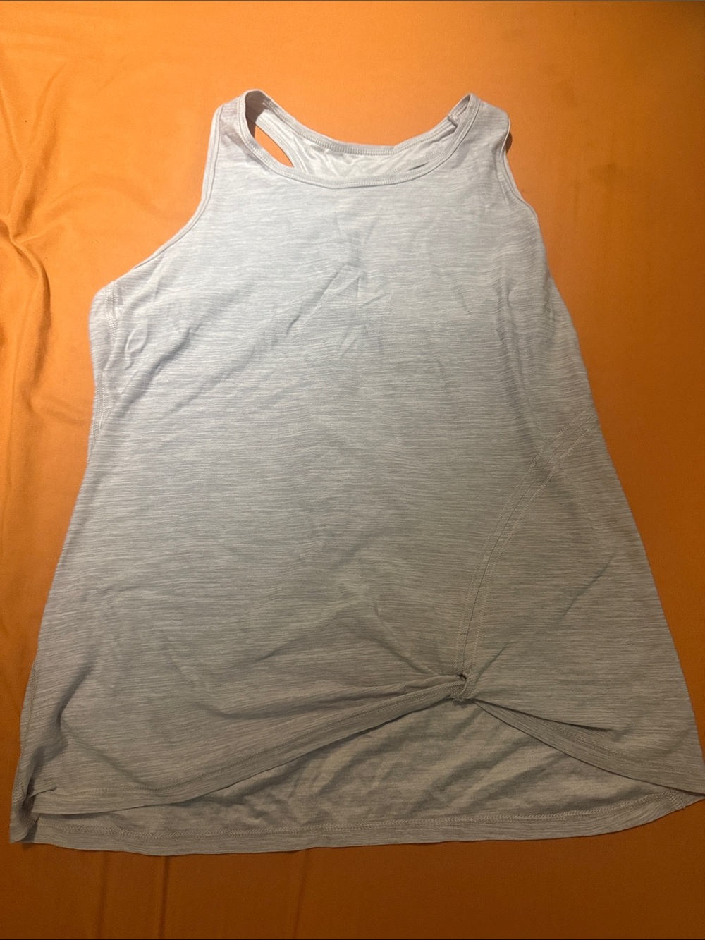 all in motion Light Blue Twist-Front Racerback Tank